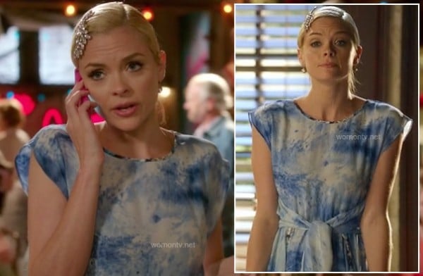 Lemon's blue tie dye dress on Hart of Dixie season 2