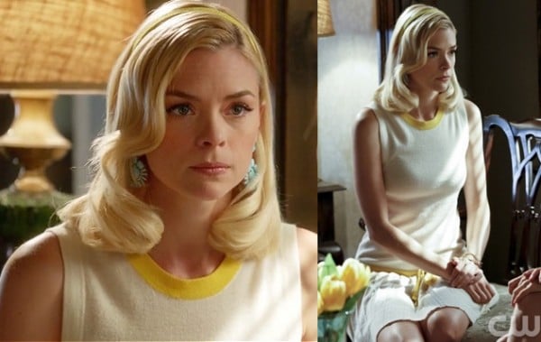 Lemon's turquoise flower earrings on Hart of Dixie