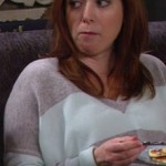 Lily’s mint green and grey striped sweater on How I Met Your Mother