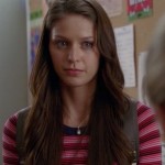 Marley’s pink and red striped sweater with blue trim on Glee