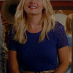 Alex’s blue lace dress on Happy Endings