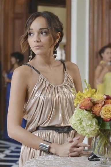 Ashley's gold Balenciaga dress on Revenge