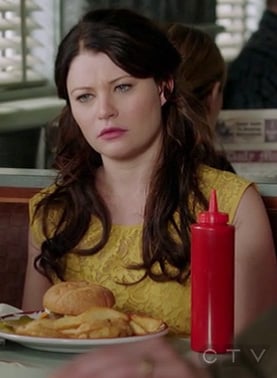 Belle's yellow lace dress on Once Upon A Time