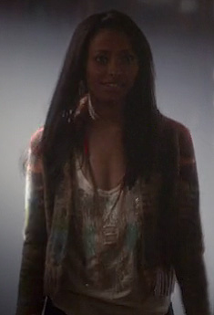 Bonnie's multi colored cardigan on The Vampire Diaries