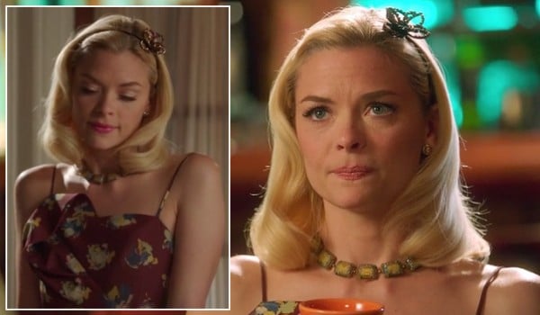 Lemon's burgundy asymmetric dress on Hart of Dixie