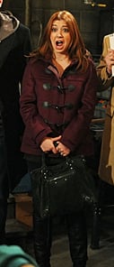 Lily’s burgundy toggle duffle coat on How I Met Your Mother
