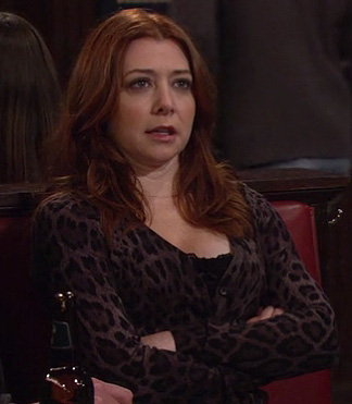 Lily’s leopard print cardigan on How I Met Your Mother