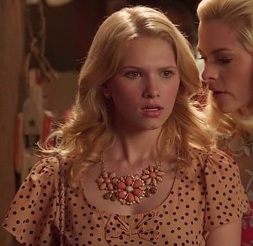 Magnolias polka dot blouse with bow on Hart of Dixie