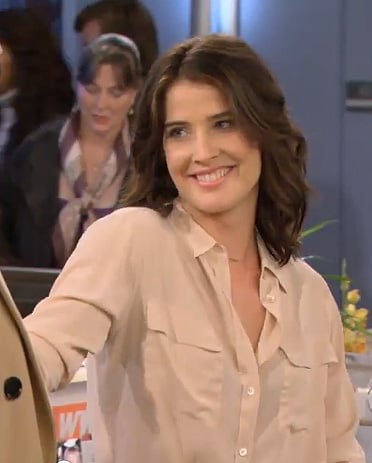 Robin’s cream/beige shirt on How I Met Your Mother