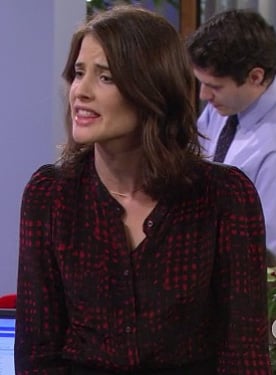Robin’s red and black shirt on How I Met Your Mother