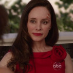 Victoria’s red rose dress on Revenge