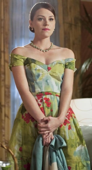 Annabeth's green blossom print dress on Hart of Dixie