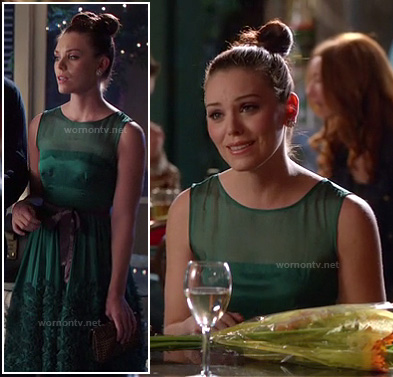 AnnaBeths green dress with sheer top on Hart of Dixie