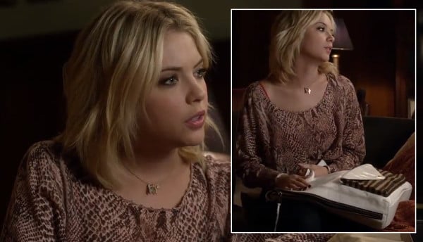 Hanna's white purse on Pretty Little Liars