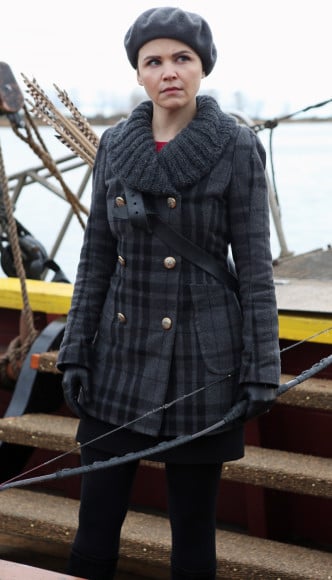 Snow Whites grey plaid coat on Once Upon A Time