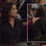 Robin’s black shirt with back cutout on How I Met Your Mother