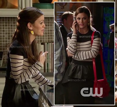 Rachel Bilsons leather peplum skirt on Hart of Dixie