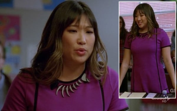 Tina's purple and black dress on Glee