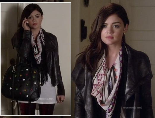 Aria's leather jacket on PLL