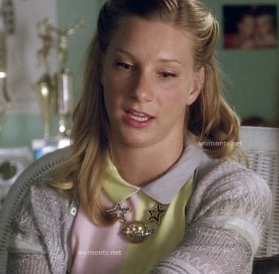 Brittany's peter pan collar top and planet star necklace on Glee