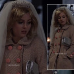 Carrie’s tweed coat with pink buttons on The Carrie Diaries