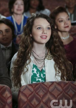 Dorrit Bradshaws green and white dress on The Carrie Diaries