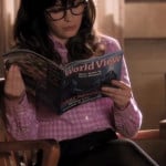 Jess’s pink checkered shirt on New Girl