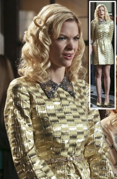 Lemon's metallic longsleeved dress on Hart of Dixie