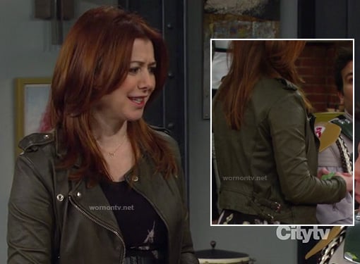 Lily’s green leather jacket on How I Met Your Mother