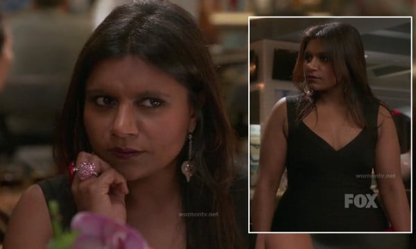 Mindy's black bandage dress on The Mindy Project