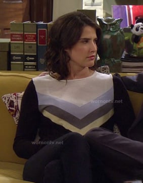 Robin’s chevron stripe sweater on How I Met Your Mother