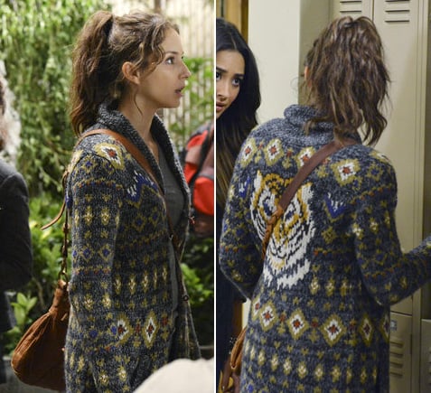 Spencer’s tiger back cardigan on Pretty Little Liars