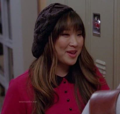 Tina's hot pink peter pan collar dress on Glee