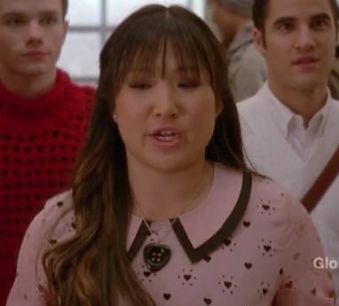 Tina's pink valentines day dress on Glee