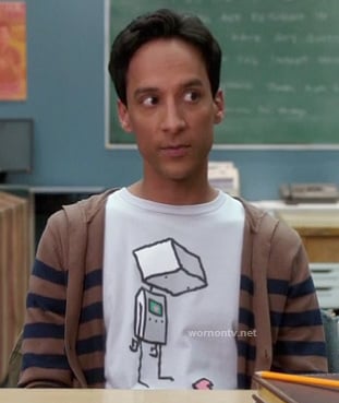Abed’s robot shirt on Community