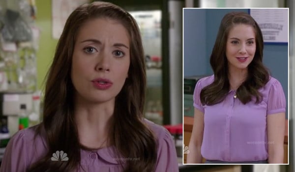 Annie's lavender purple blouse on Community