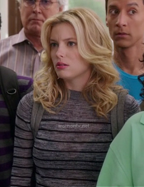 Britta’s grey striped top on Community