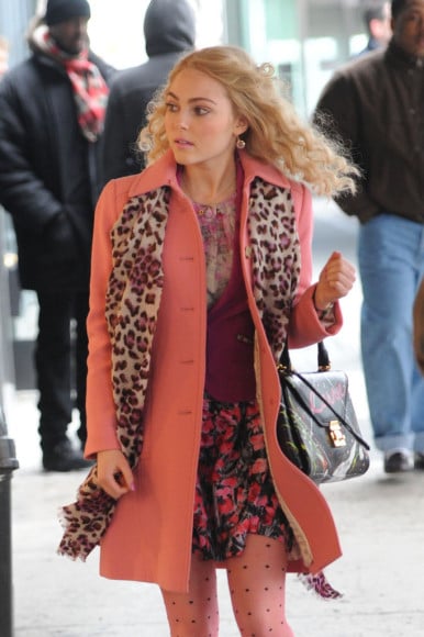 Carrie's light pink coat on The Carrie Diaries