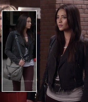 Emily's black denim jacket on PLL