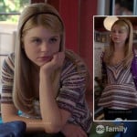 Ginny’s striped peplum top on Bunheads