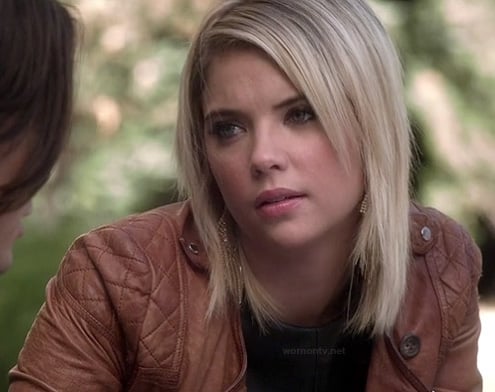 Hanna's brown leather jacket on PLL