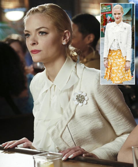 Lemon's yellow and white skirt on Hart of Dixie