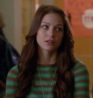 Marley's green striped top on Glee