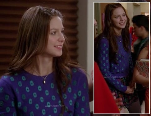 Marley's purple polka dot sweater on Glee