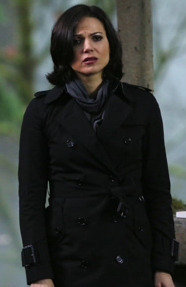 Regina's black trench coat on OUAT