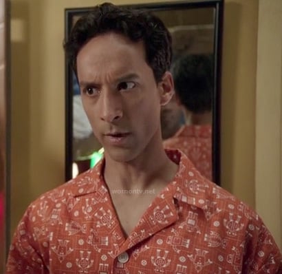 Abed's orange robot PJs on Community