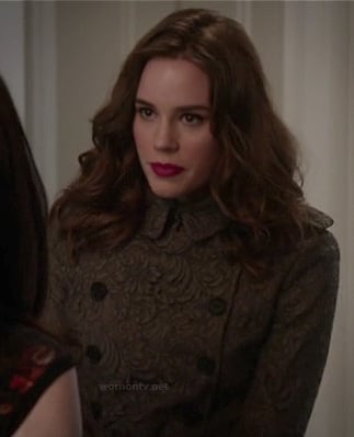 Charlotte's brown lace coat on Revenge