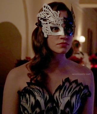 Charlotte's feather masquerade gown on Revenge