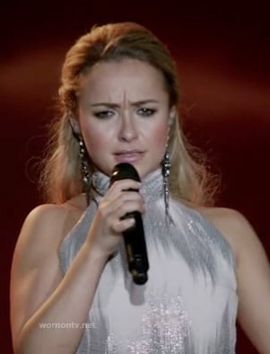 Juliette’s silver halter top on Nashville