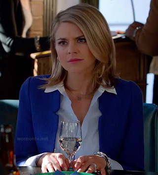 Jane’s cobalt blue jacket on Happy Endings